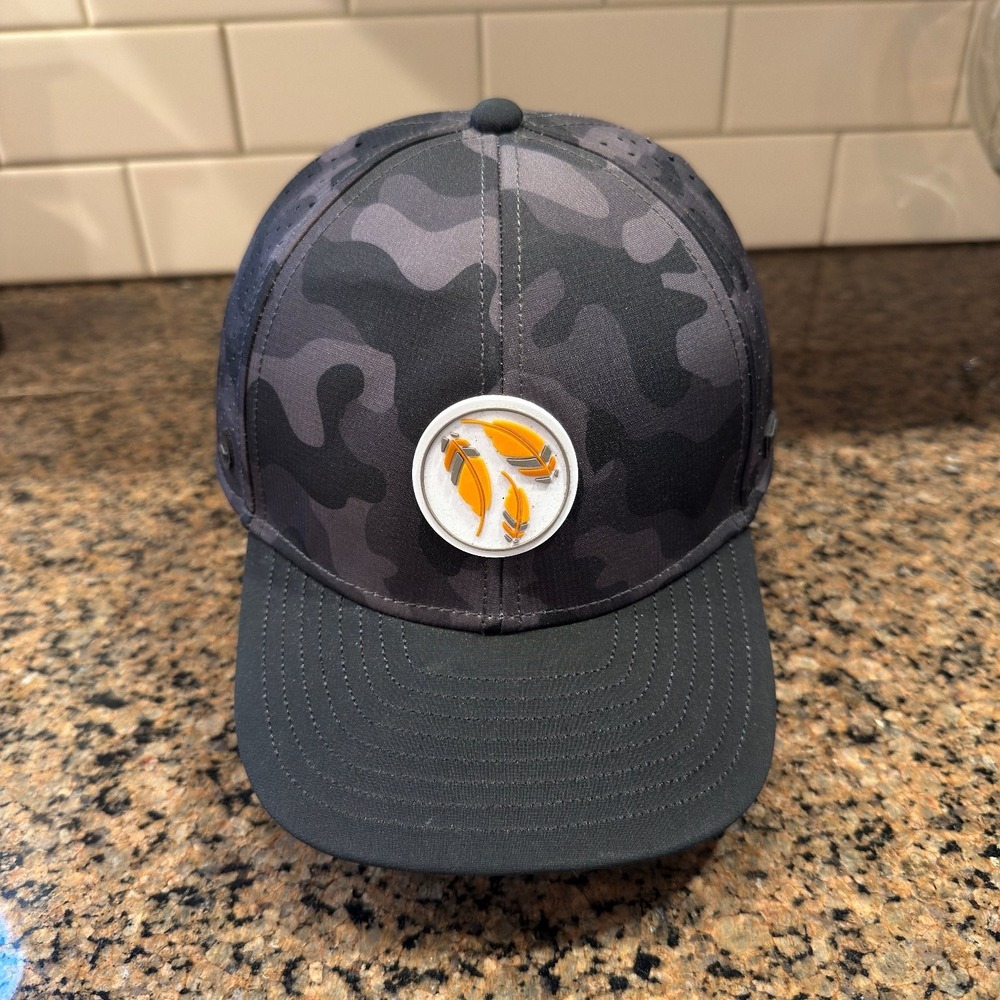 Melin A-Game Hydro Hat Classic Fit Dark Grey Camo Snapback Performance